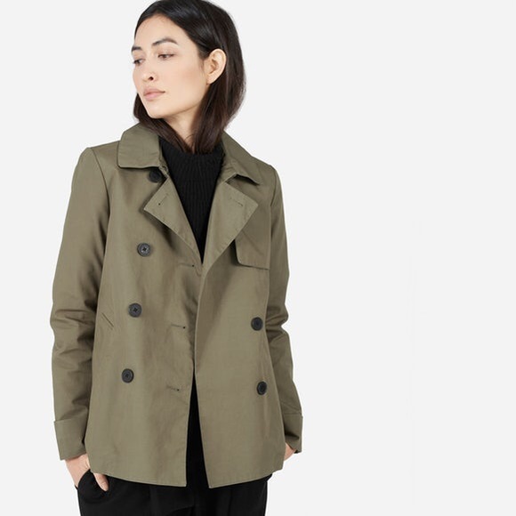 Everlane Jackets & Blazers - NWOT Everlane The Swing Trench in Sage